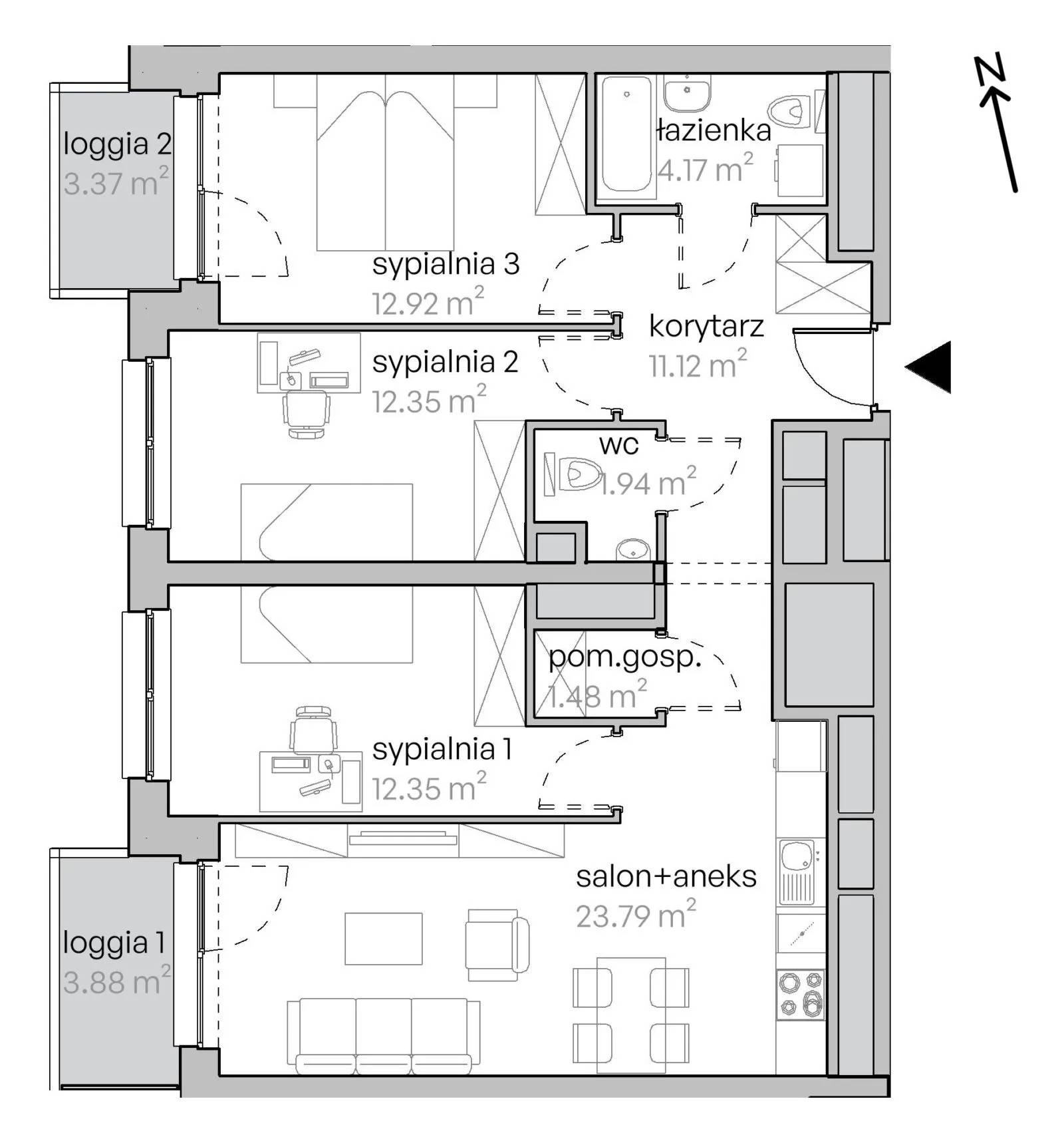 Legnicka Vita – inwestycja Develia - lokal L1/12/123, budynek Etap I