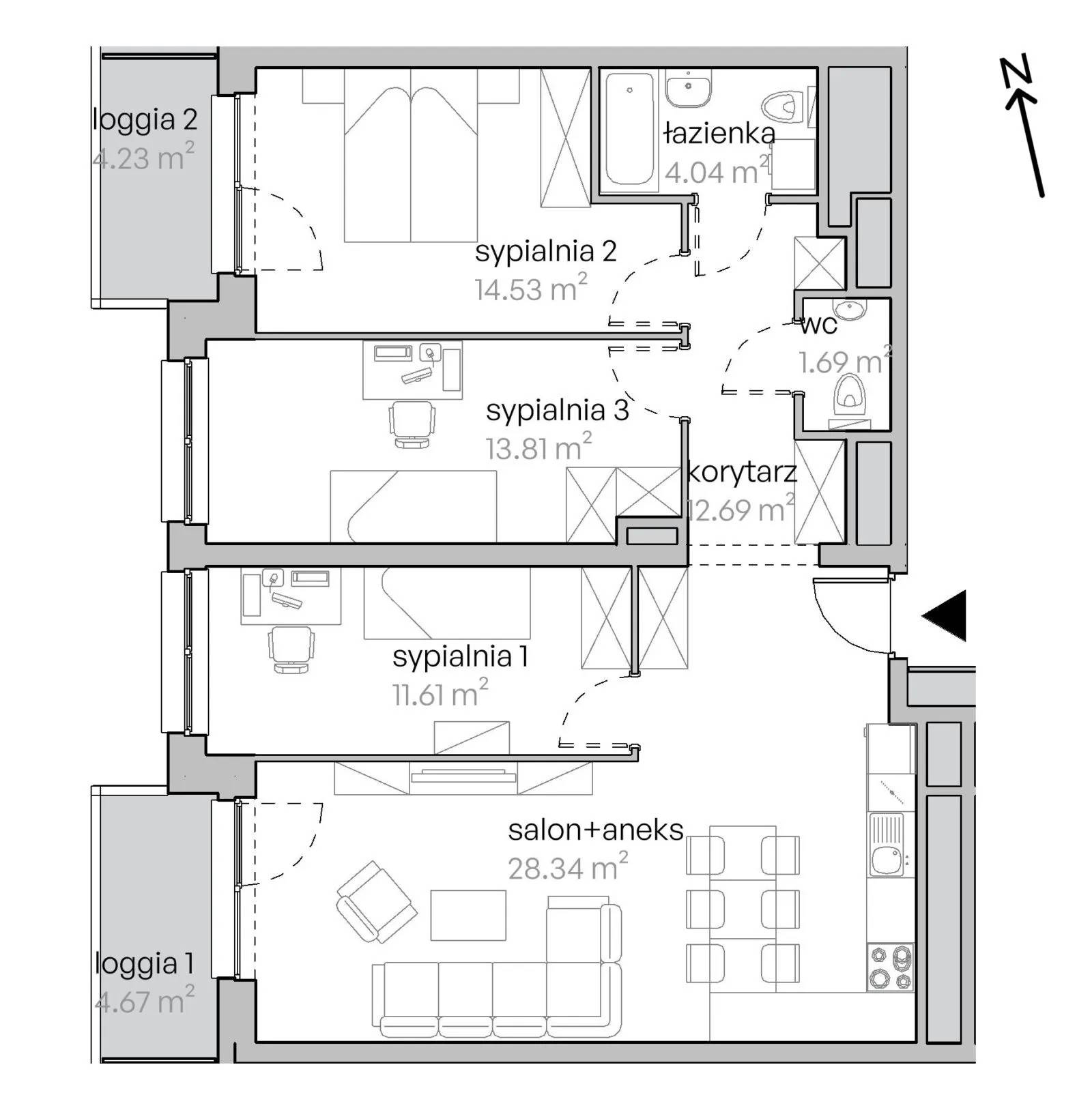 Legnicka Vita – inwestycja Develia - lokal L1/15/147, budynek Etap I