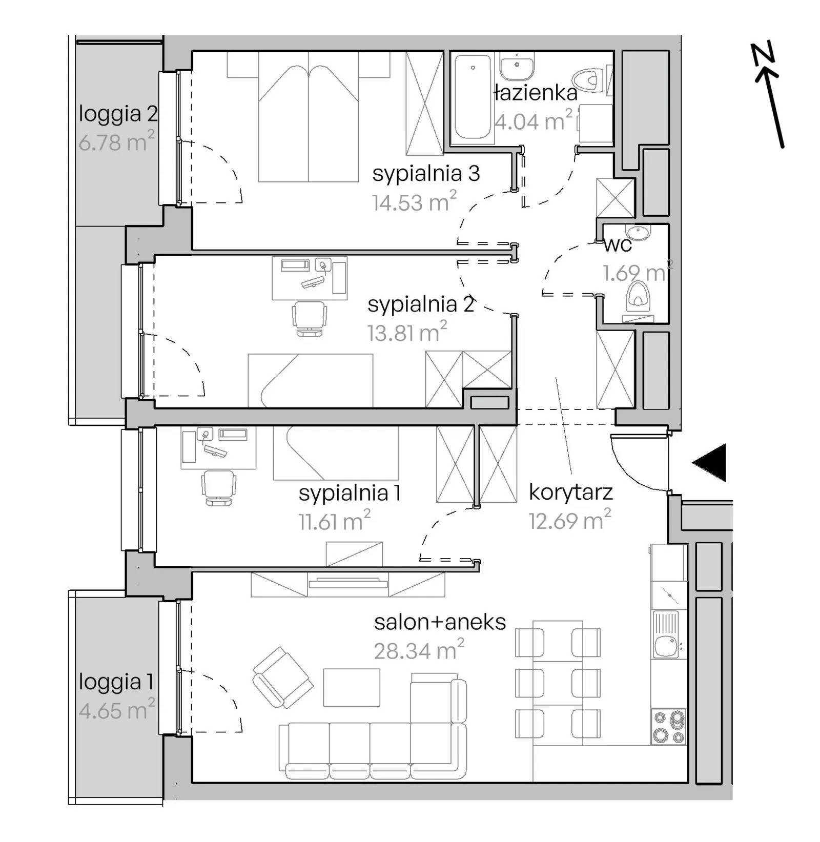 Legnicka Vita – inwestycja Develia - lokal L1/16/154, budynek Etap I
