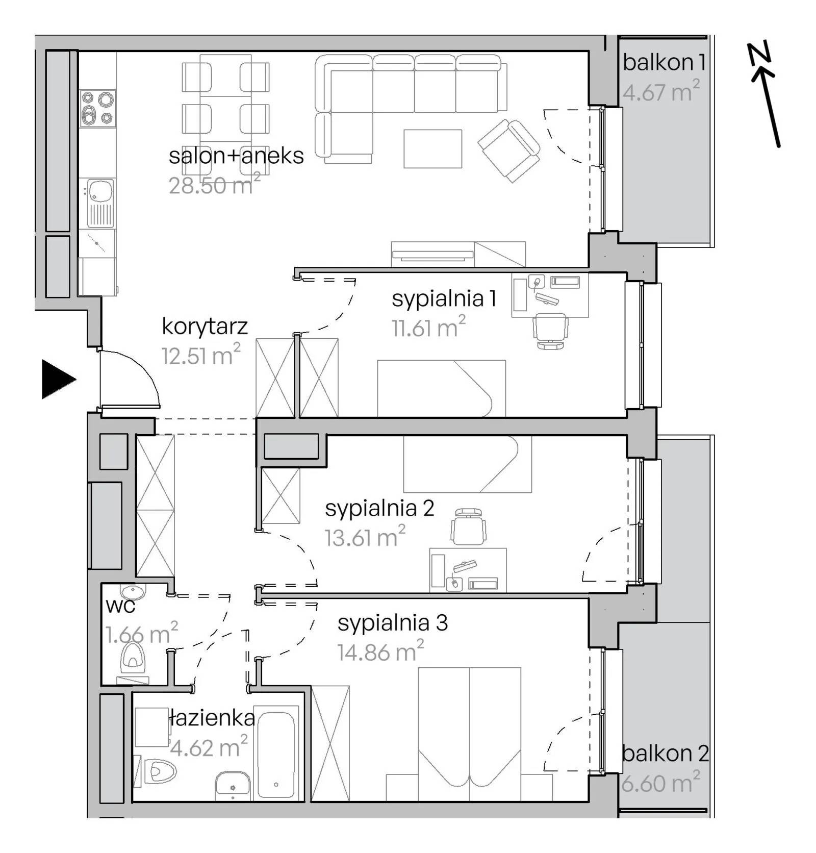 Legnicka Vita – inwestycja Develia - lokal L2/6/51, budynek Etap II