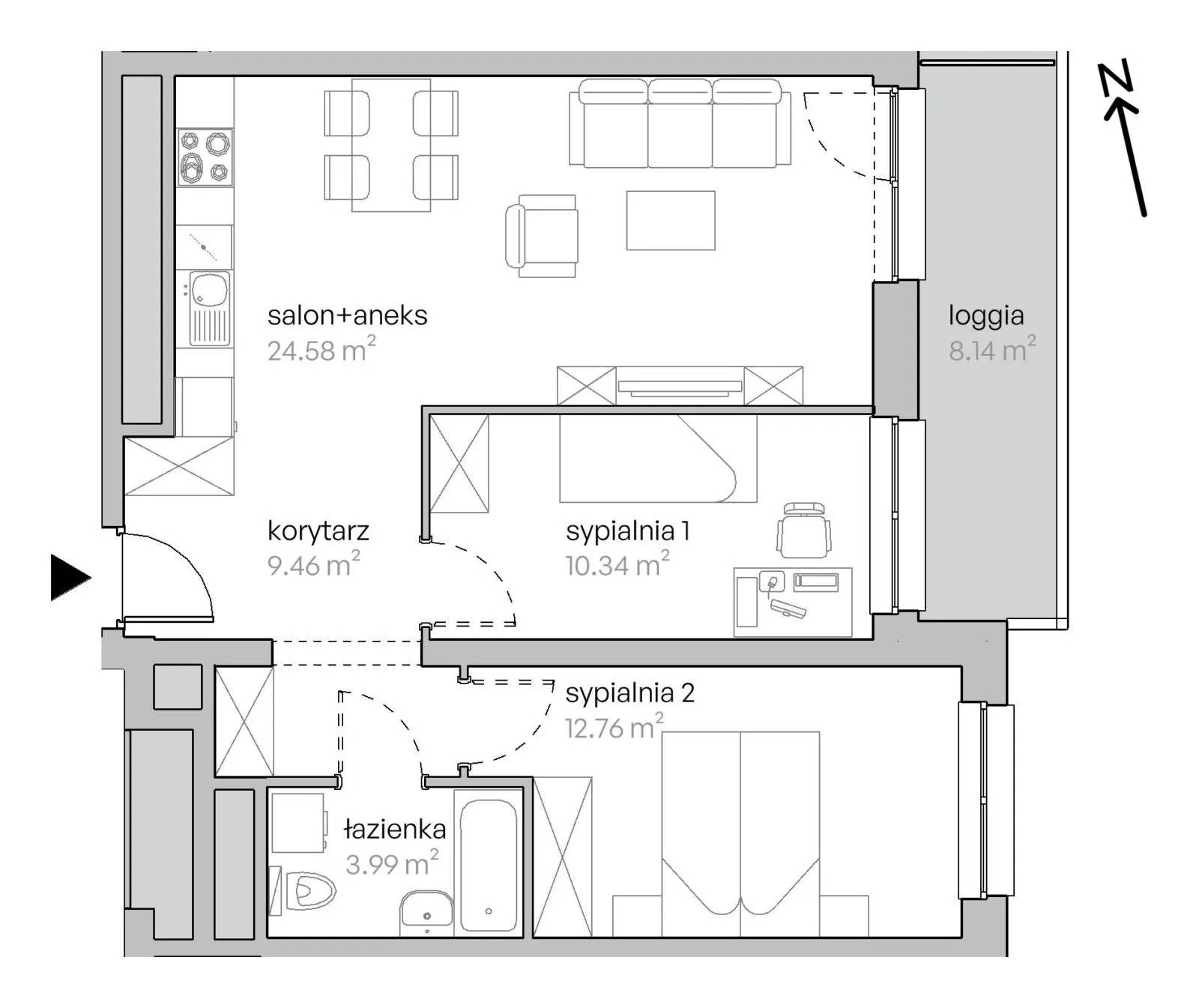 Legnicka Vita – inwestycja Develia - lokal L2/12/100, budynek Etap II