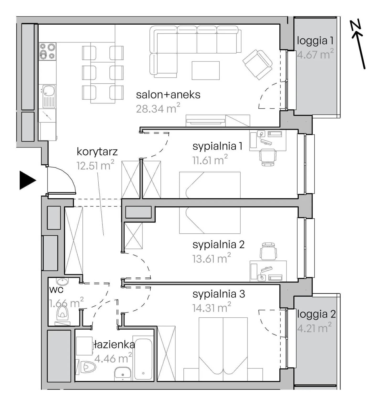 Legnicka Vita – inwestycja Develia - lokal L2/13/107, budynek Etap II