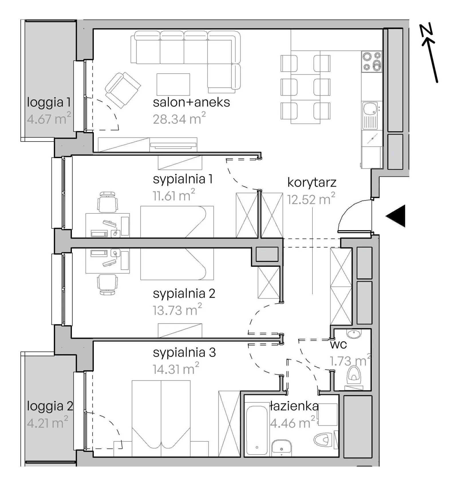 Legnicka Vita – inwestycja Develia - lokal L2/14/114, budynek Etap II