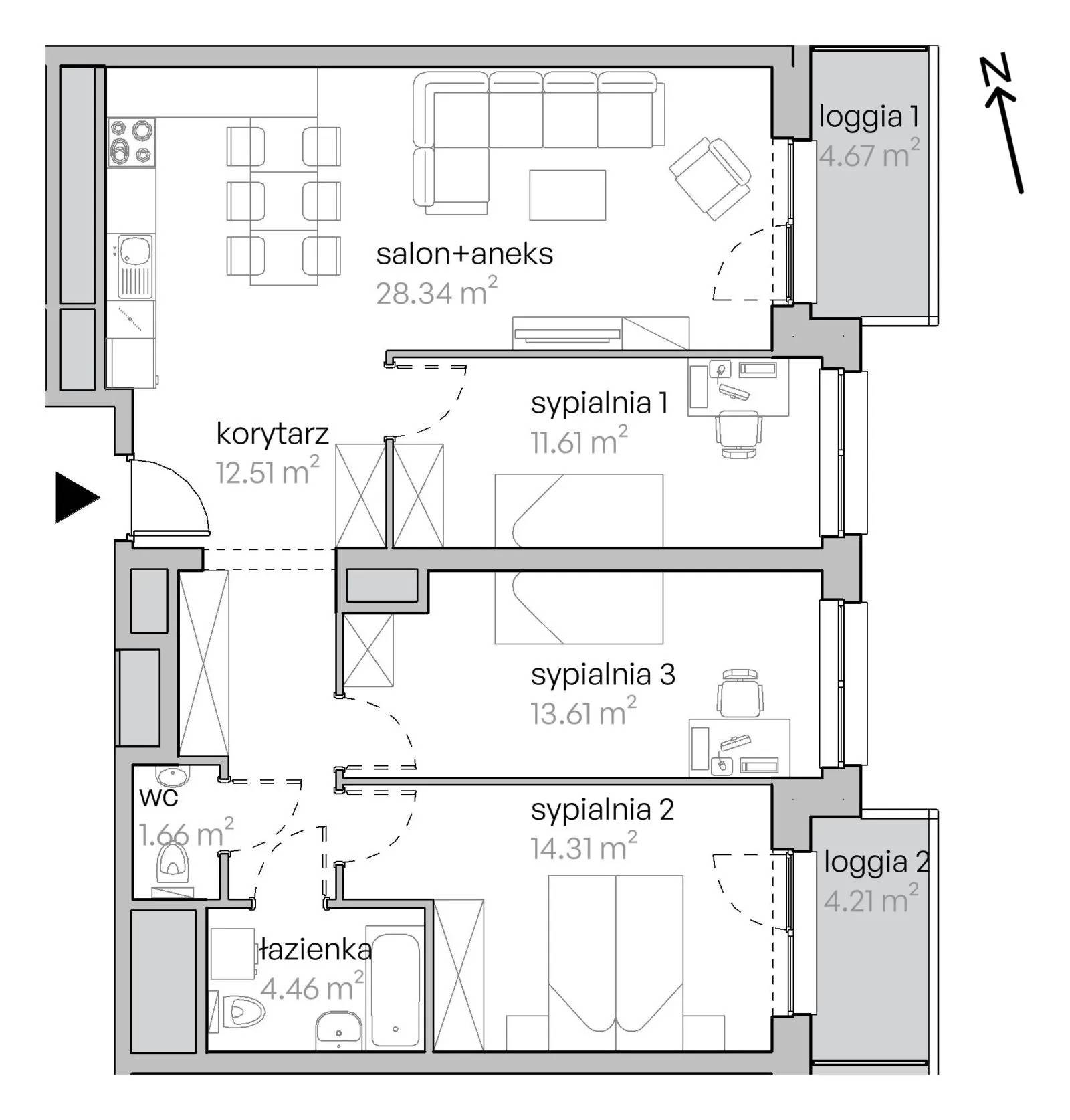 Legnicka Vita – inwestycja Develia - lokal L2/14/115, budynek Etap II