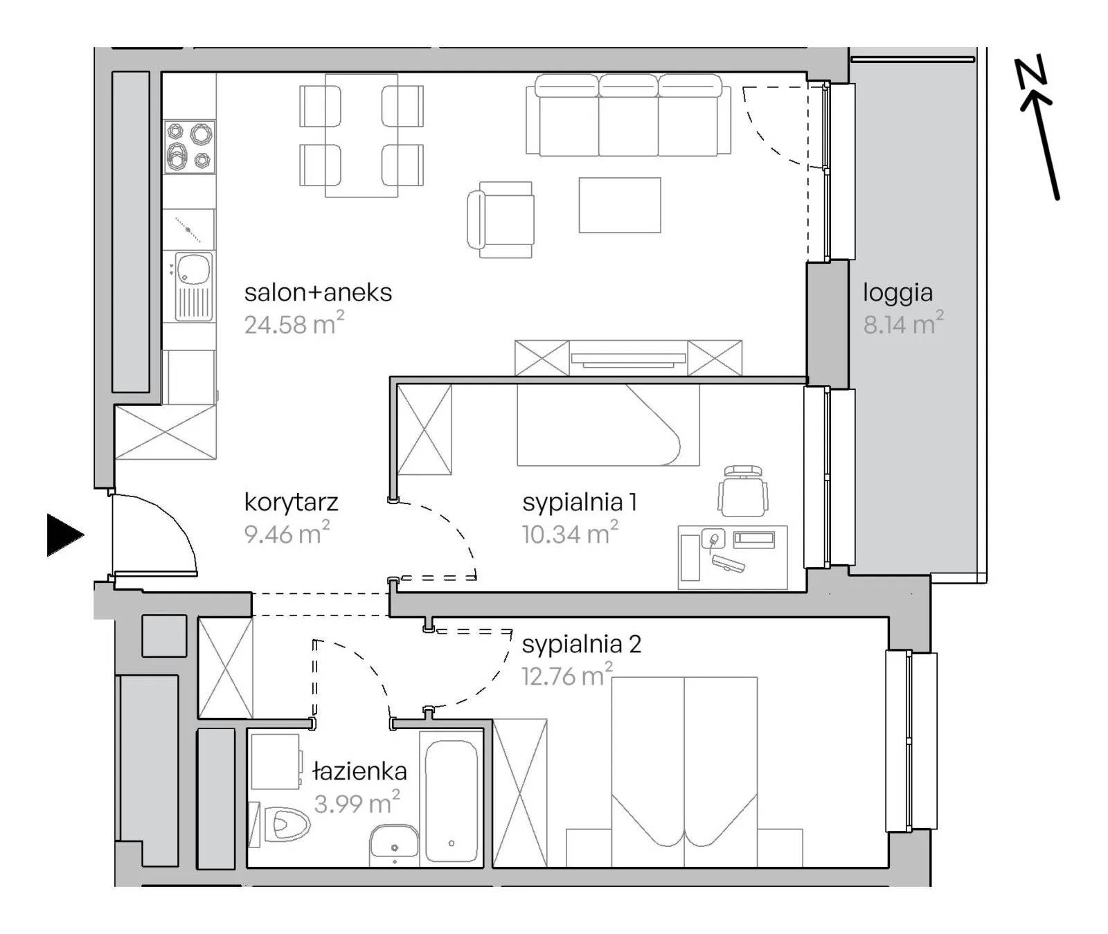 Legnicka Vita – inwestycja Develia - lokal L2/14/116, budynek Etap II
