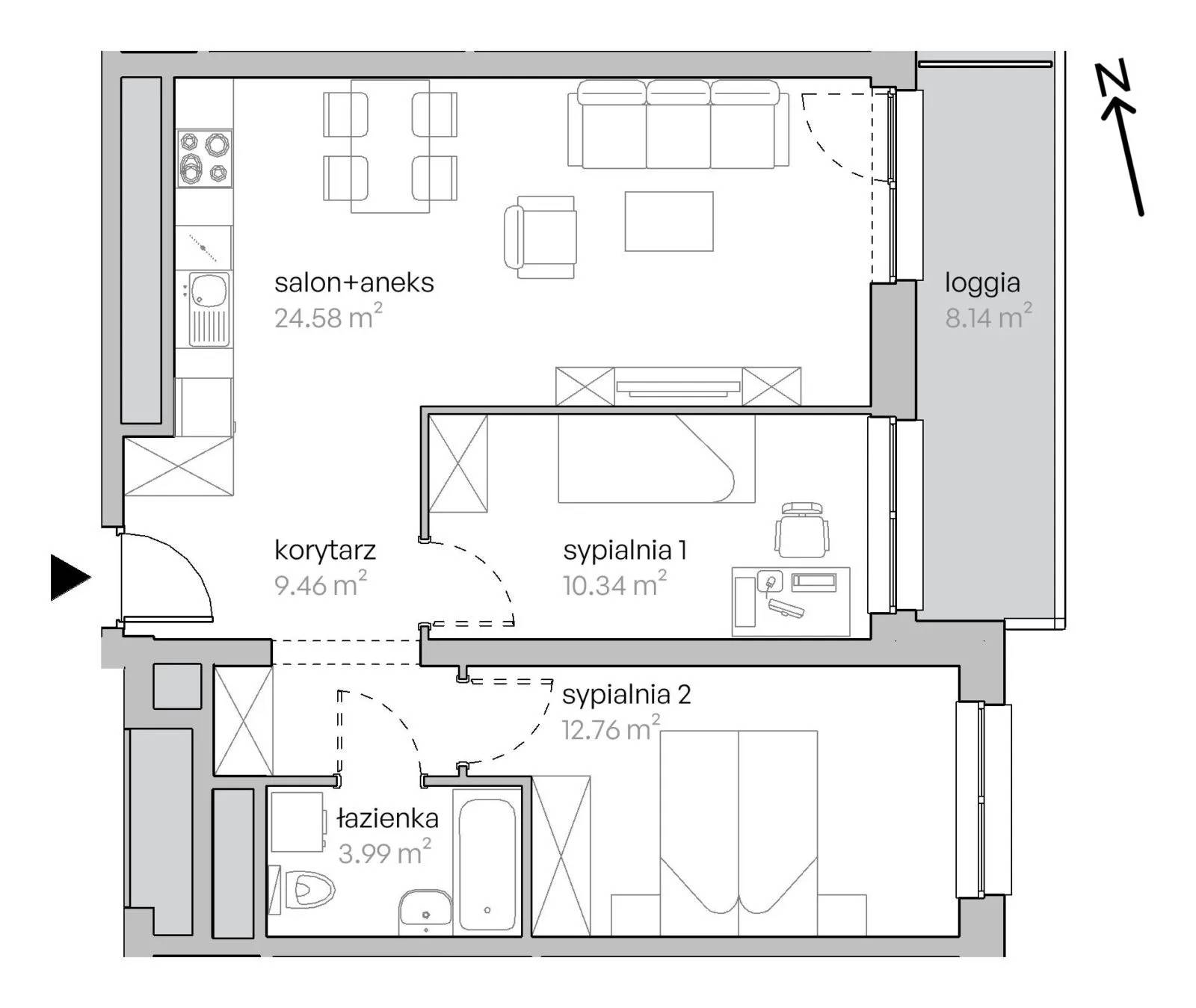 Legnicka Vita – inwestycja Develia - lokal L2/15/124, budynek Etap II