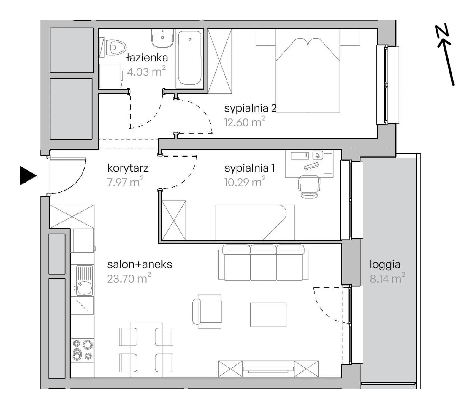 Legnicka Vita – inwestycja Develia - lokal L2/15/125, budynek Etap II