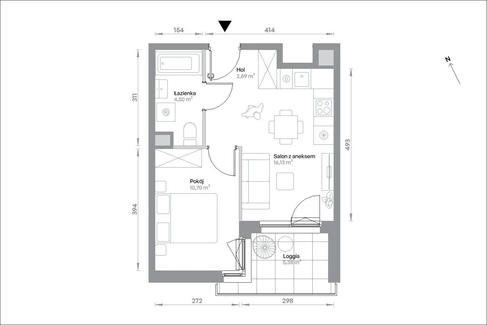 Krakowska Vita – inwestycja Develia - lokal A/3/11, budynek Etap II