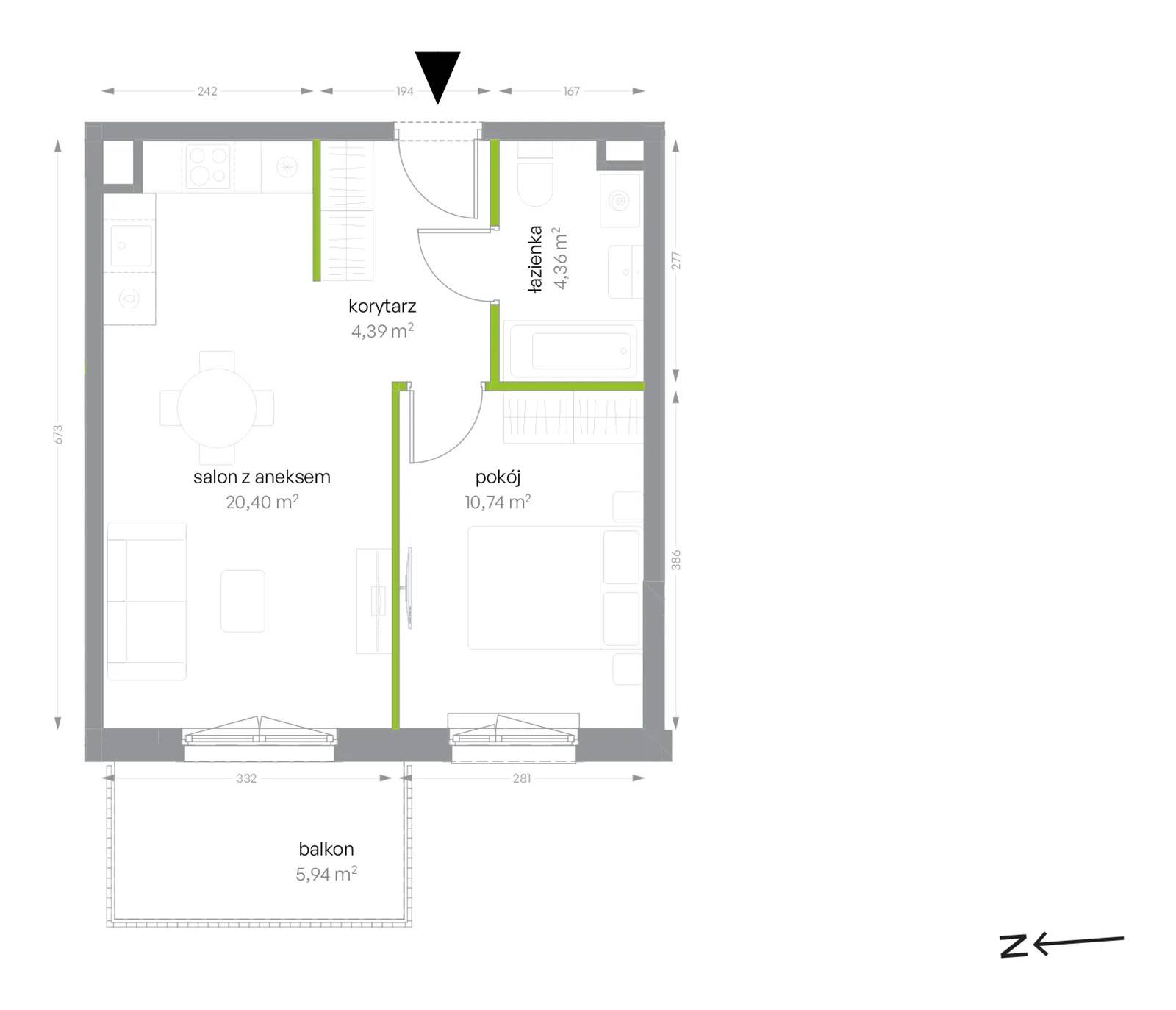 Sochaczewska Vita – inwestycja Develia - lokal D/1/13, budynek Etap I
