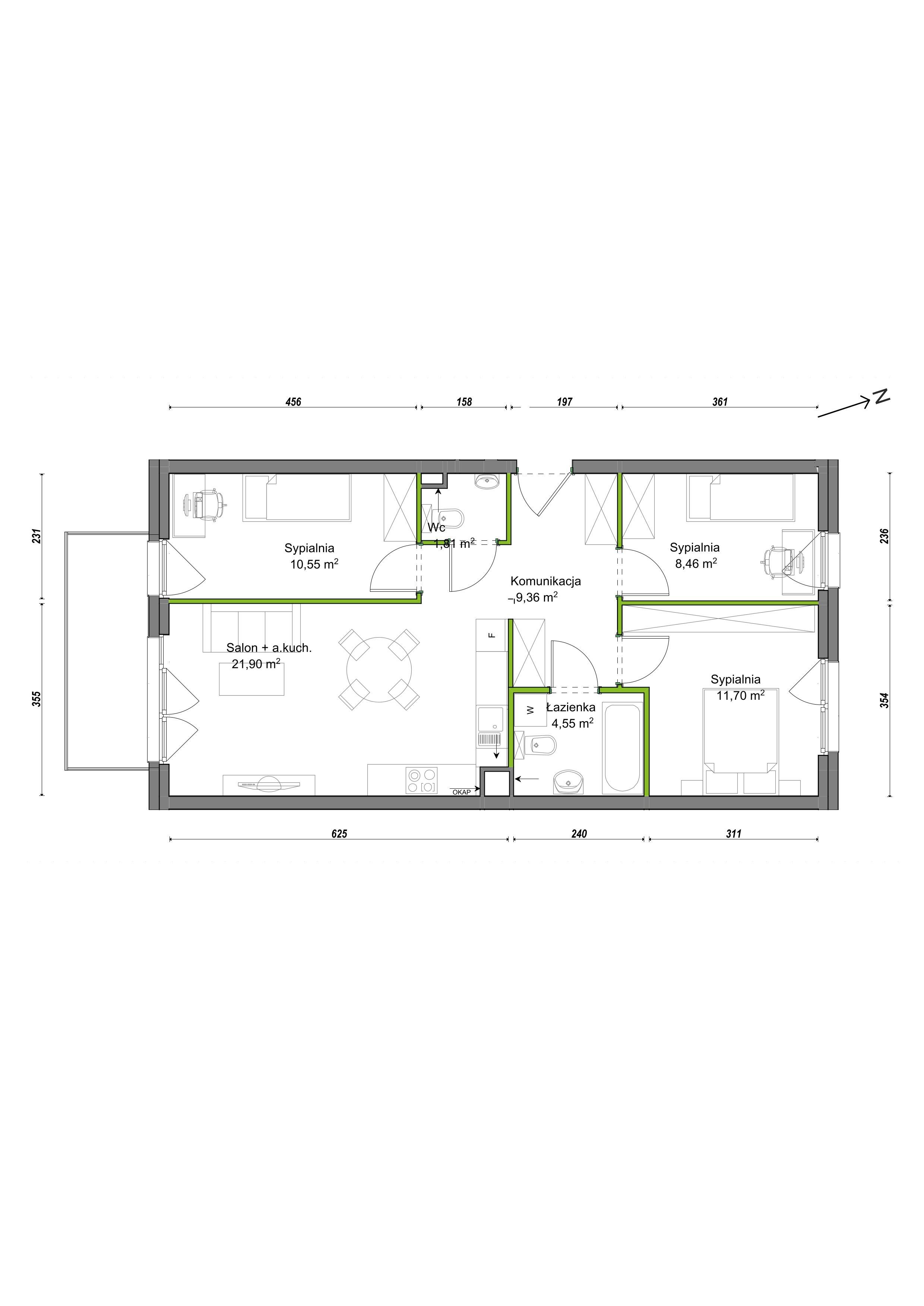 Orawska Vita – inwestycja Develia - lokal F2/E/05, budynek Etap III
