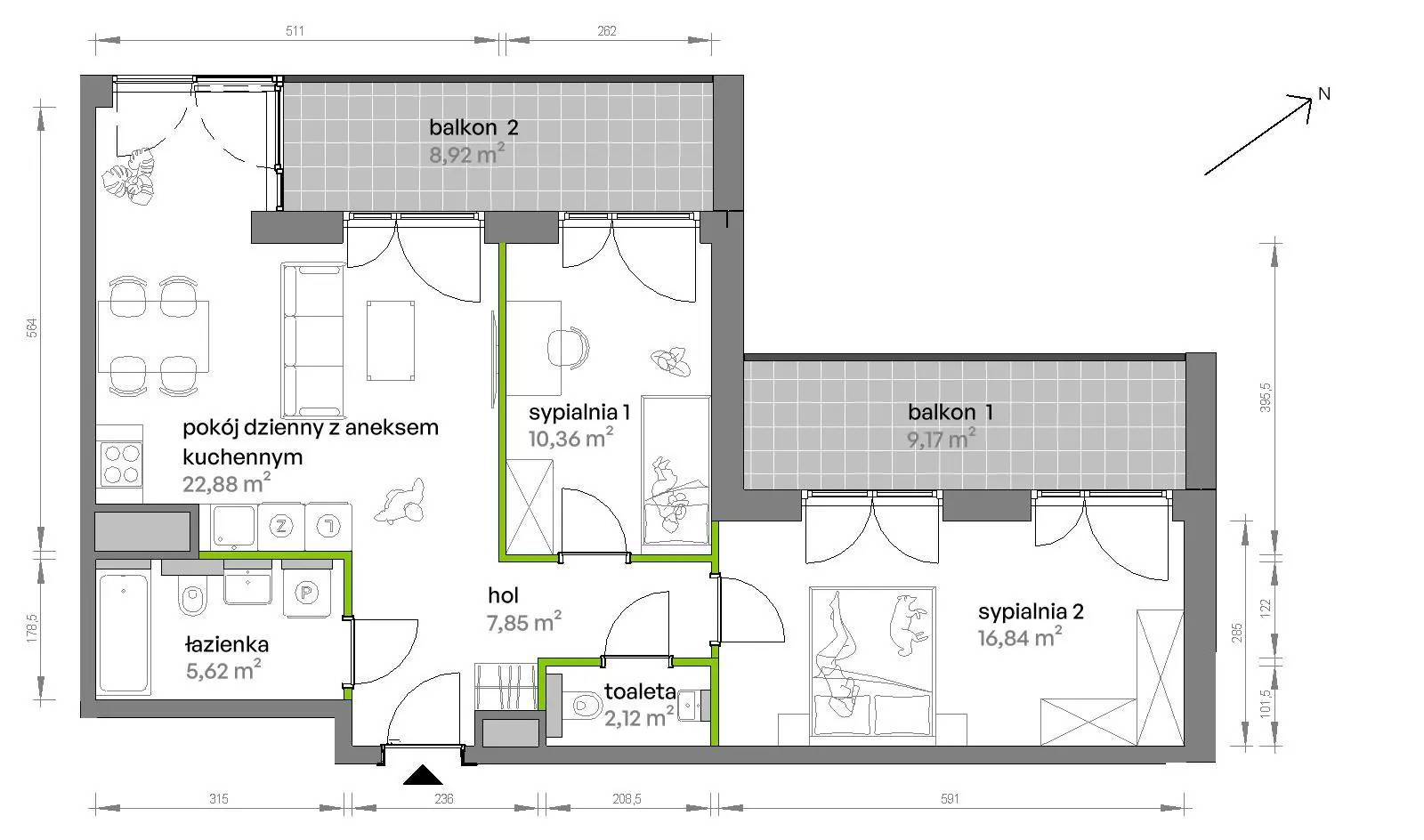 Ptasia Vita – inwestycja Develia - lokal AB.01.06, budynek Etap I