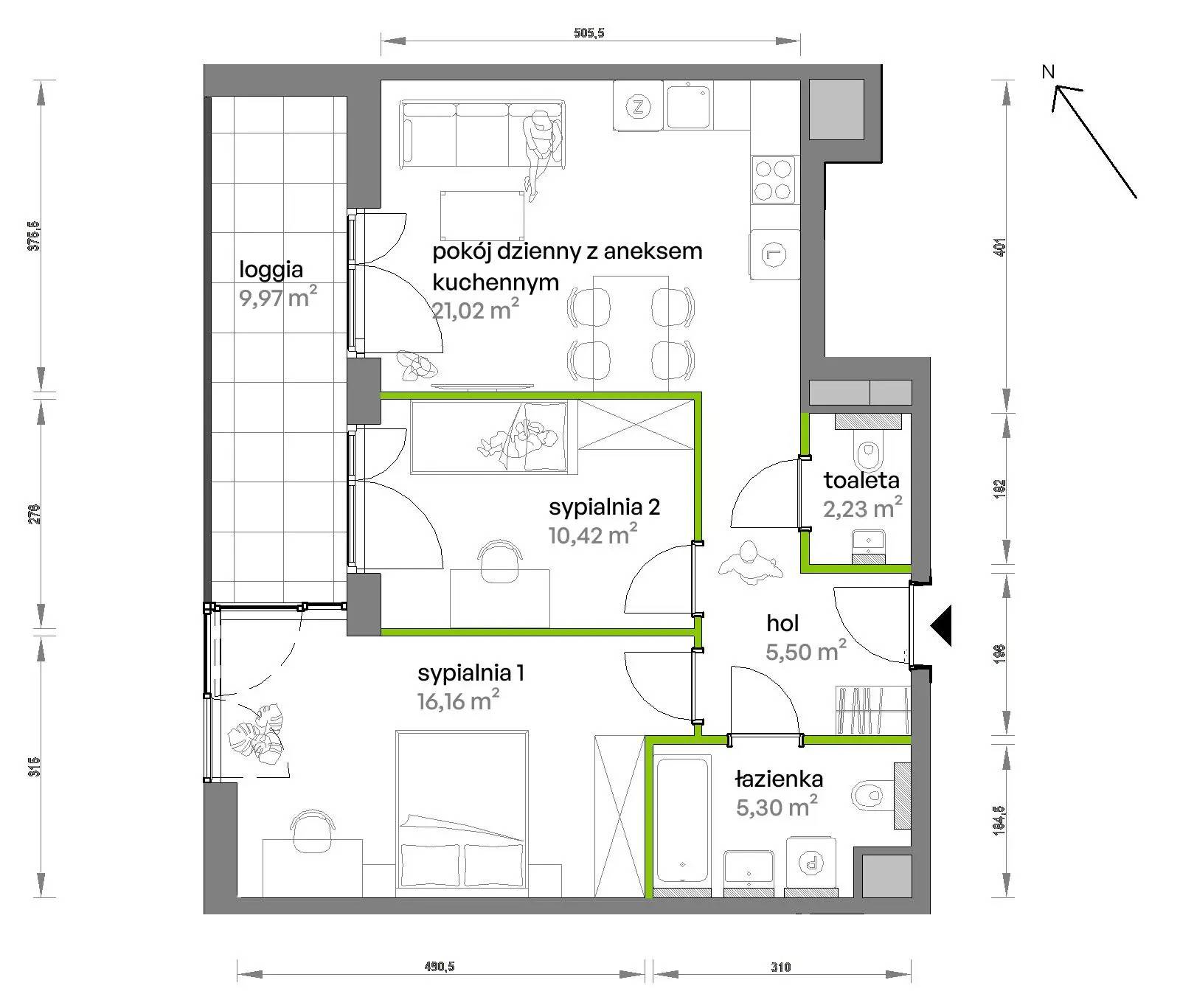 Ptasia Vita – inwestycja Develia - lokal AB.02.04, budynek Etap I