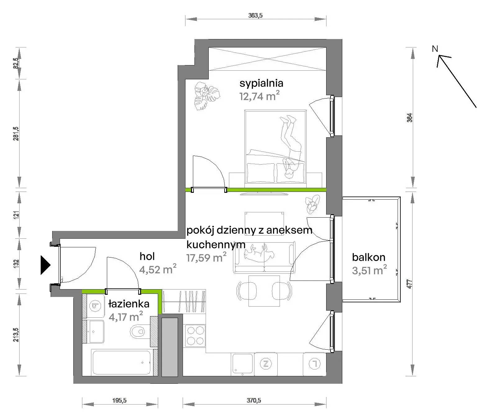 Ptasia Vita – inwestycja Develia - lokal AB.03.01, budynek Etap I