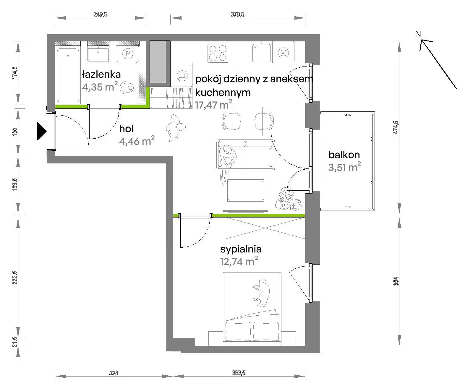 Ptasia Vita – inwestycja Develia - lokal AB.04.09, budynek Etap I
