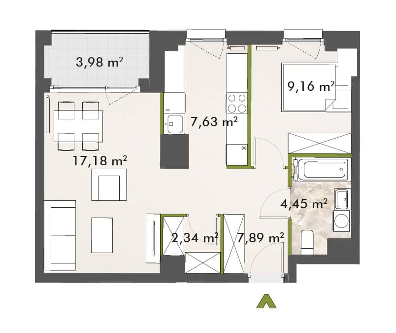XYZ Place – inwestycja Matexi - lokal F1.D.09.03, budynek 30