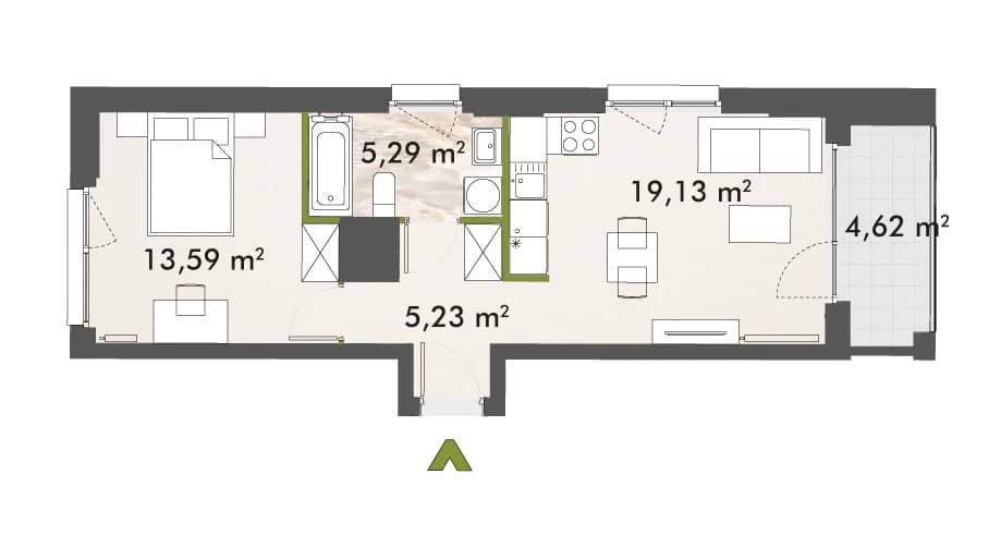 XYZ Place – inwestycja Matexi - lokal F1.D.10.04, budynek 30