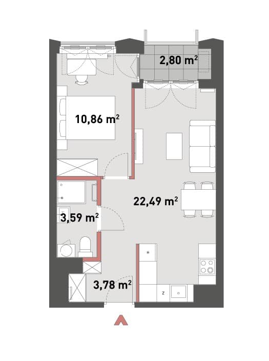 Żelazna 54 – inwestycja Matexi - lokal A.03.09, budynek 54