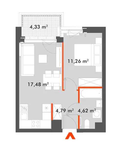 Splot Wola – inwestycja Matexi - lokal F1.C.04.03, budynek 26