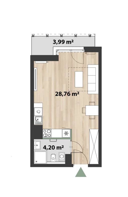 Bukowińska Mokotów – inwestycja Matexi - lokal F1.A.02.04, budynek I