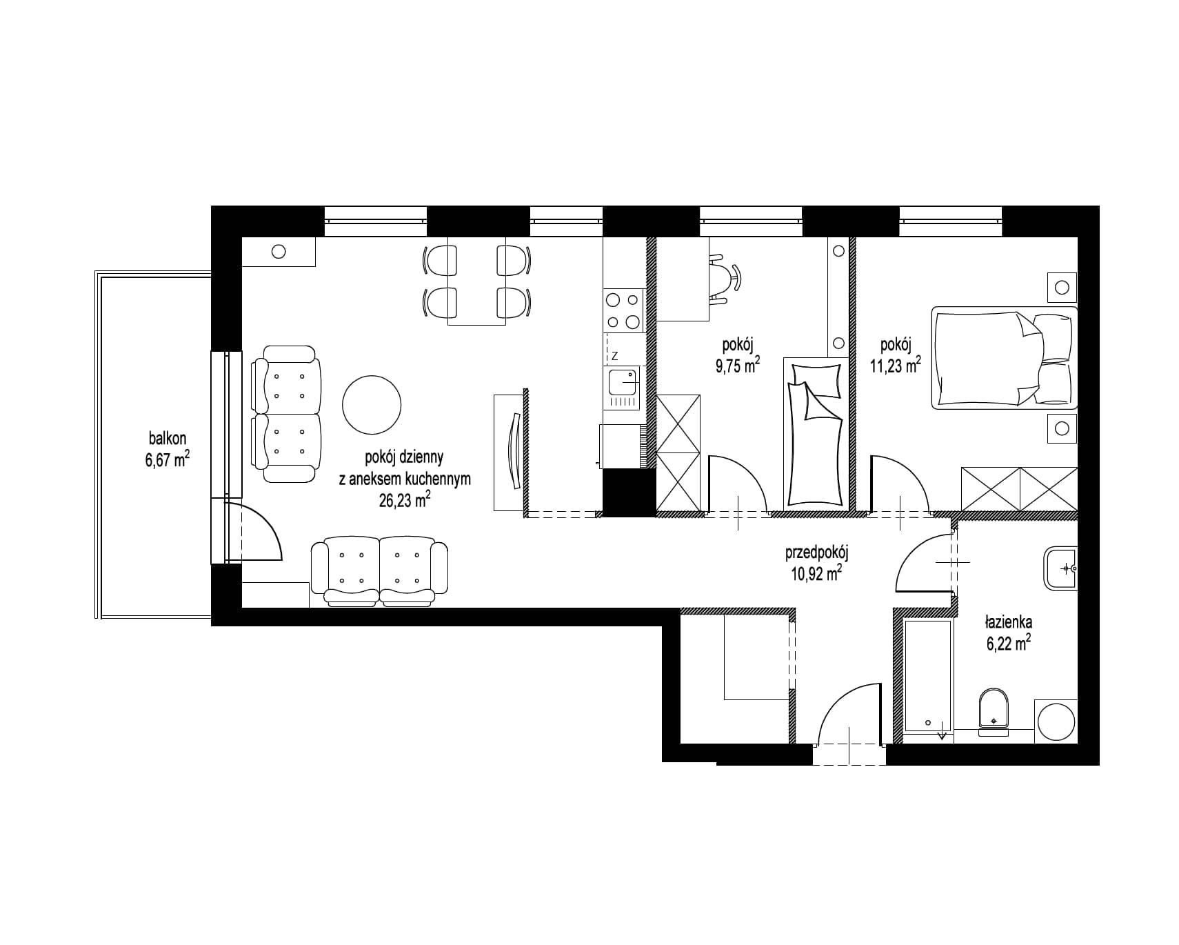 Kuropatwy XII – inwestycja MAK DOM Holding - lokal 23, budynek B