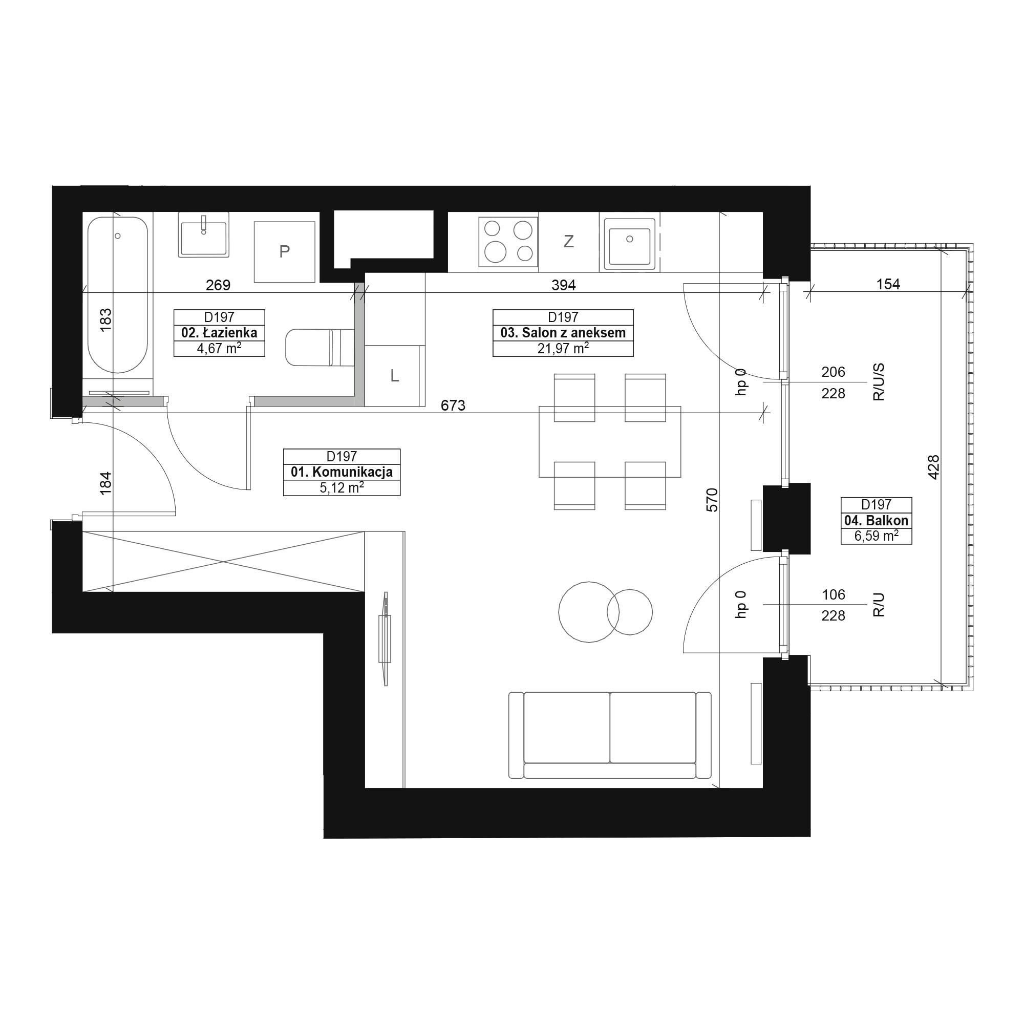 Dyfrakcja – inwestycja Duda Development - lokal D197