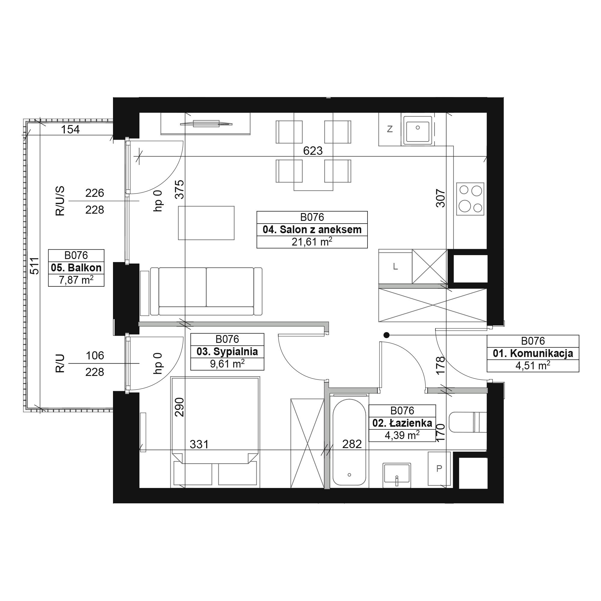 Dyfrakcja – inwestycja Duda Development - lokal B076