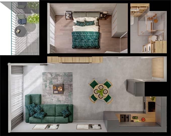 Cavallia II – inwestycja BPI Real Estate Poland - lokal B14_M305, budynek B14