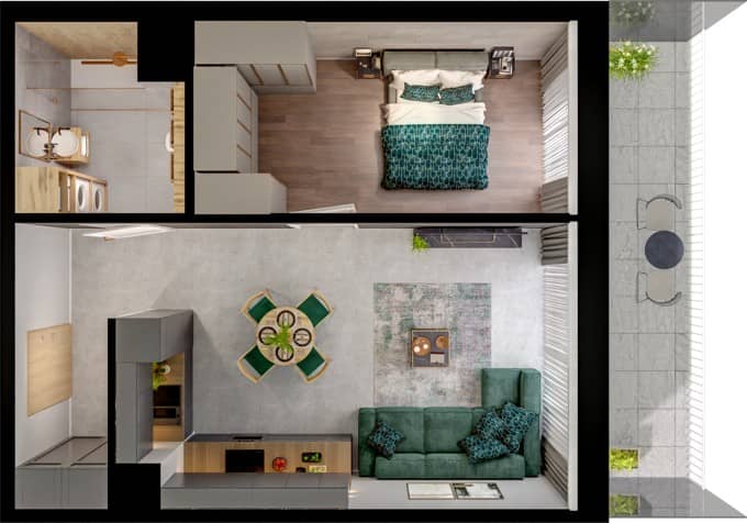 Cavallia II – inwestycja BPI Real Estate Poland - lokal B8_M116, budynek B8