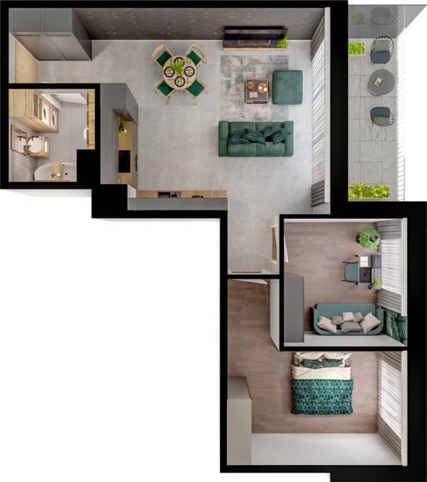 Cavallia II – inwestycja BPI Real Estate Poland - lokal B8_M321, budynek B8