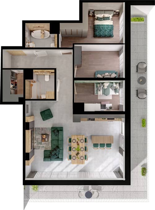 Cavallia II – inwestycja BPI Real Estate Poland - lokal B8_M410, budynek B8
