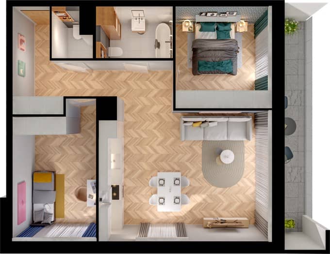 Panoramiqa 2 – inwestycja BPI Real Estate Poland - lokal E-11-2, budynek 2A