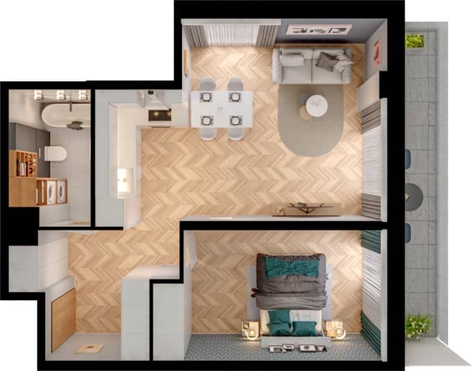 Panoramiqa 2 – inwestycja BPI Real Estate Poland - lokal E-11-6, budynek 2A