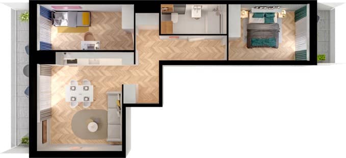 Panoramiqa 2 – inwestycja BPI Real Estate Poland - lokal E-2-6, budynek 2A