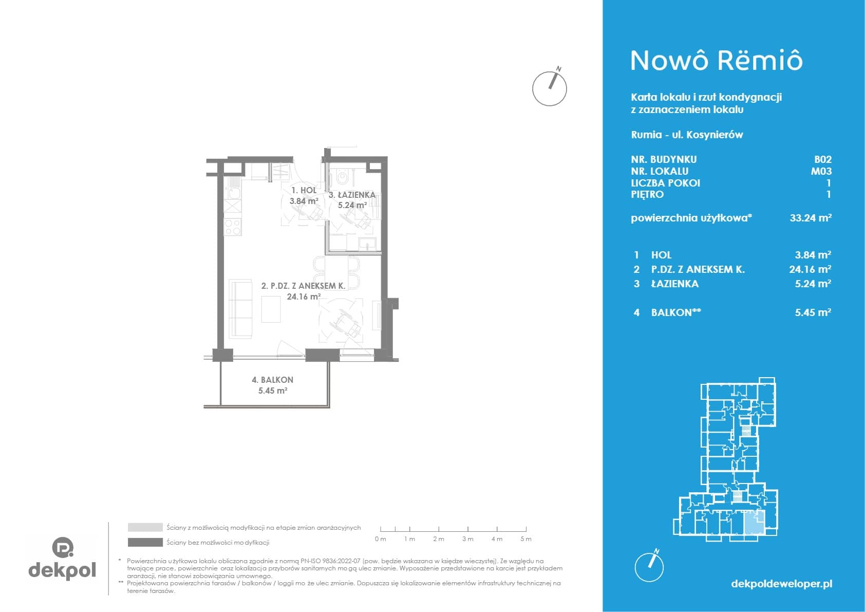 Nowa Rumia – inwestycja Dekpol Deweloper - lokal 3-M03, budynek 2