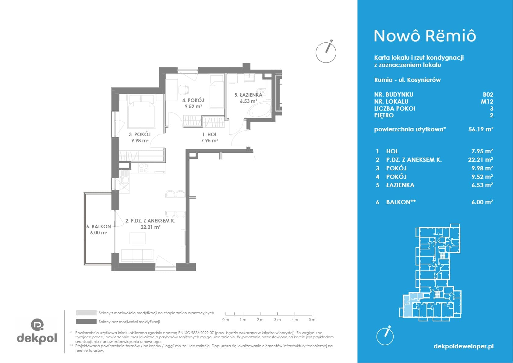 Nowa Rumia – inwestycja Dekpol Deweloper - lokal 3-M12, budynek 2