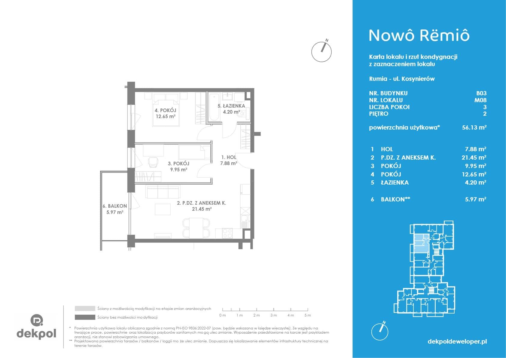 Nowa Rumia – inwestycja Dekpol Deweloper - lokal 4-M08, budynek 3
