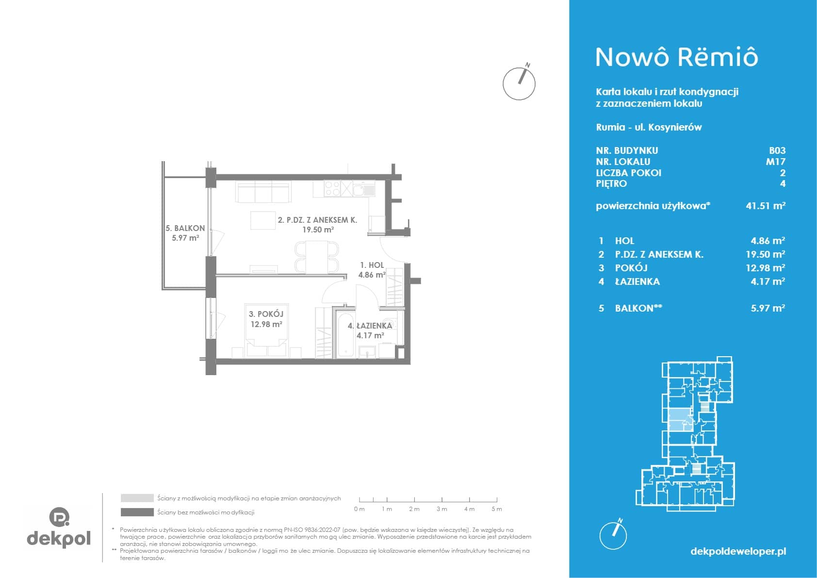 Nowa Rumia – inwestycja Dekpol Deweloper - lokal 4-M17, budynek 3