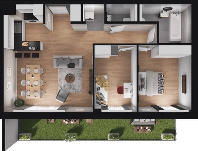 Cavallia II – inwestycja BPI Real Estate Poland - lokal B11_M001, budynek B11