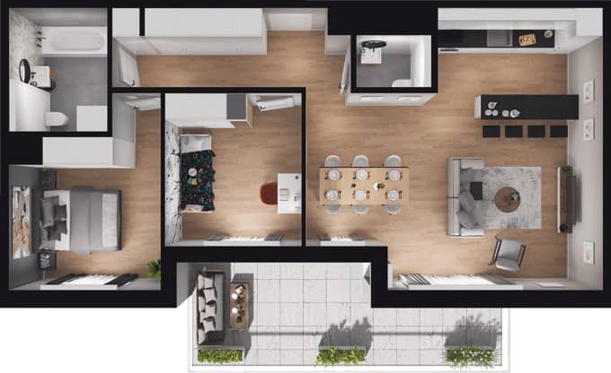 Cavallia II – inwestycja BPI Real Estate Poland - lokal B11_M302, budynek B11