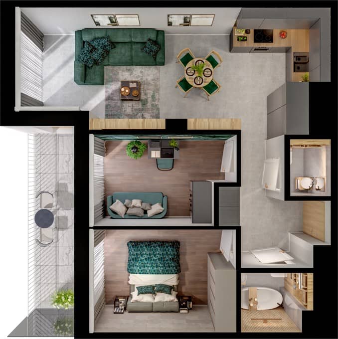 Cavallia II – inwestycja BPI Real Estate Poland - lokal B8_M311, budynek B8