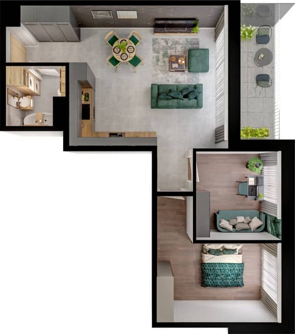 Cavallia II – inwestycja BPI Real Estate Poland - lokal B8_M314, budynek B8