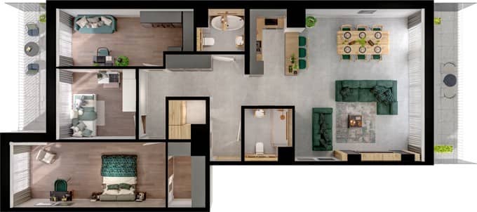 Cavallia II – inwestycja BPI Real Estate Poland - lokal B8_M408, budynek B8