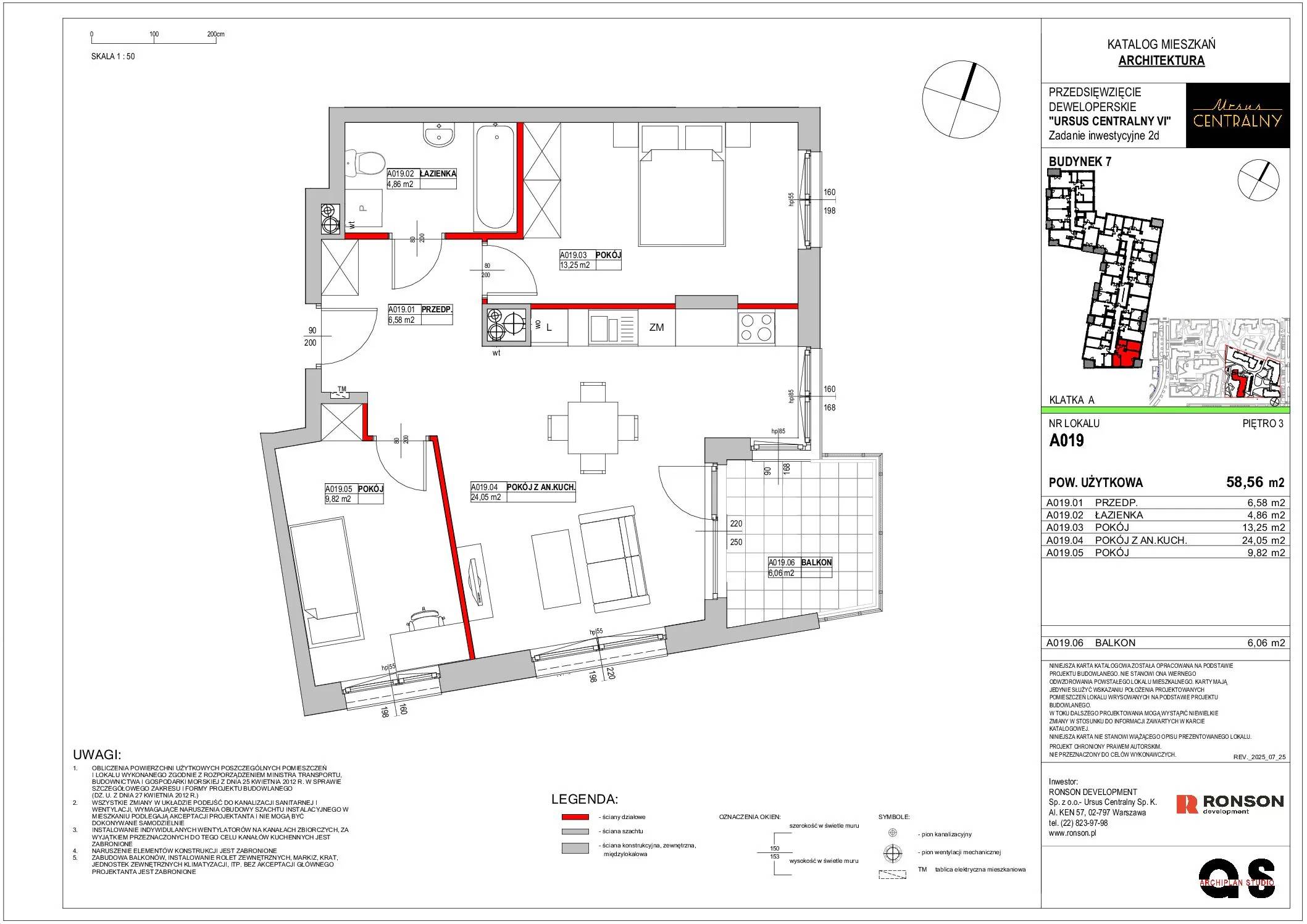 Ursus Centralny – inwestycja Ronson - lokal A019, budynek 7