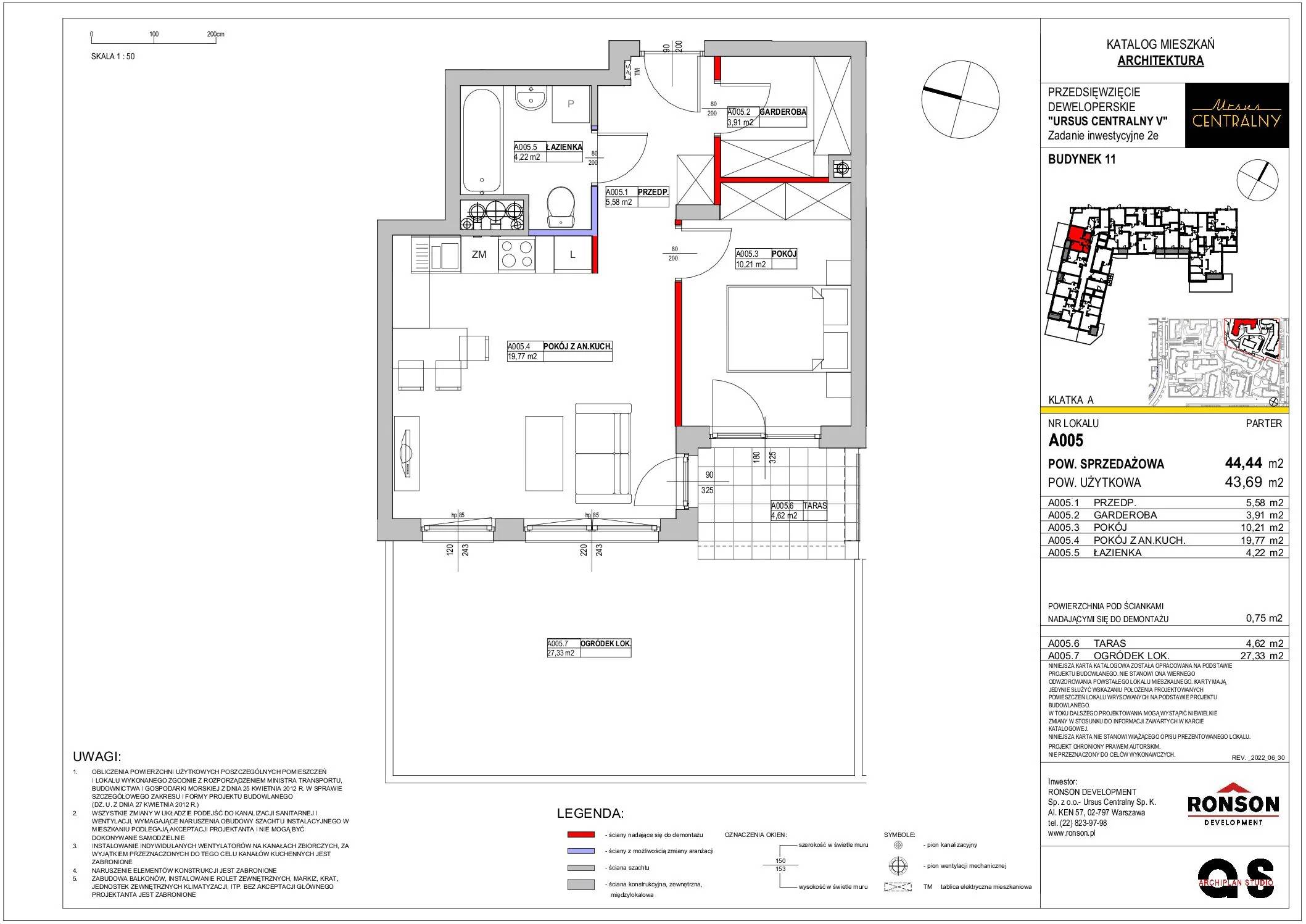 Ursus Centralny – inwestycja Ronson - lokal A005, budynek 11