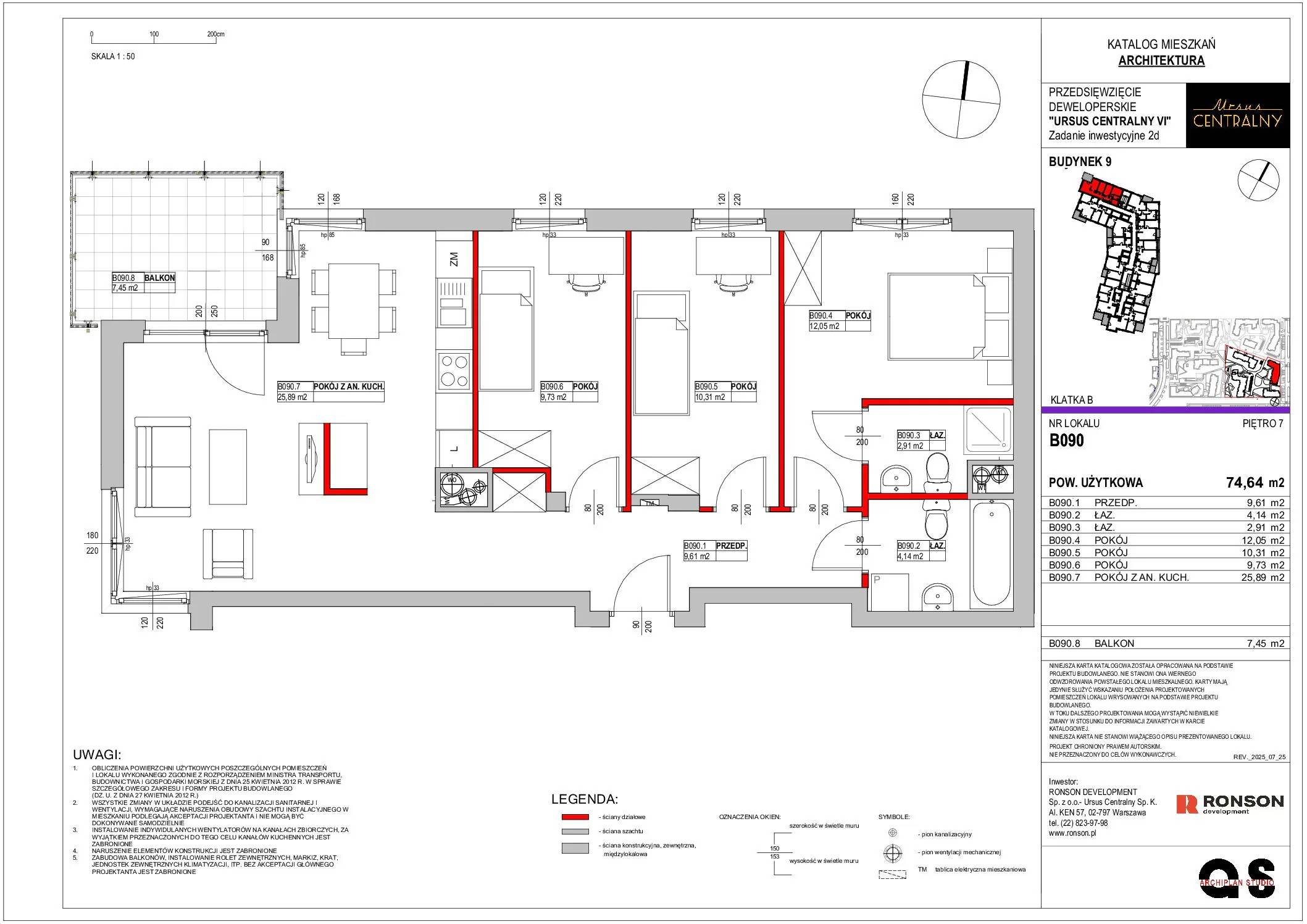 Ursus Centralny – inwestycja Ronson - lokal B090, budynek 9