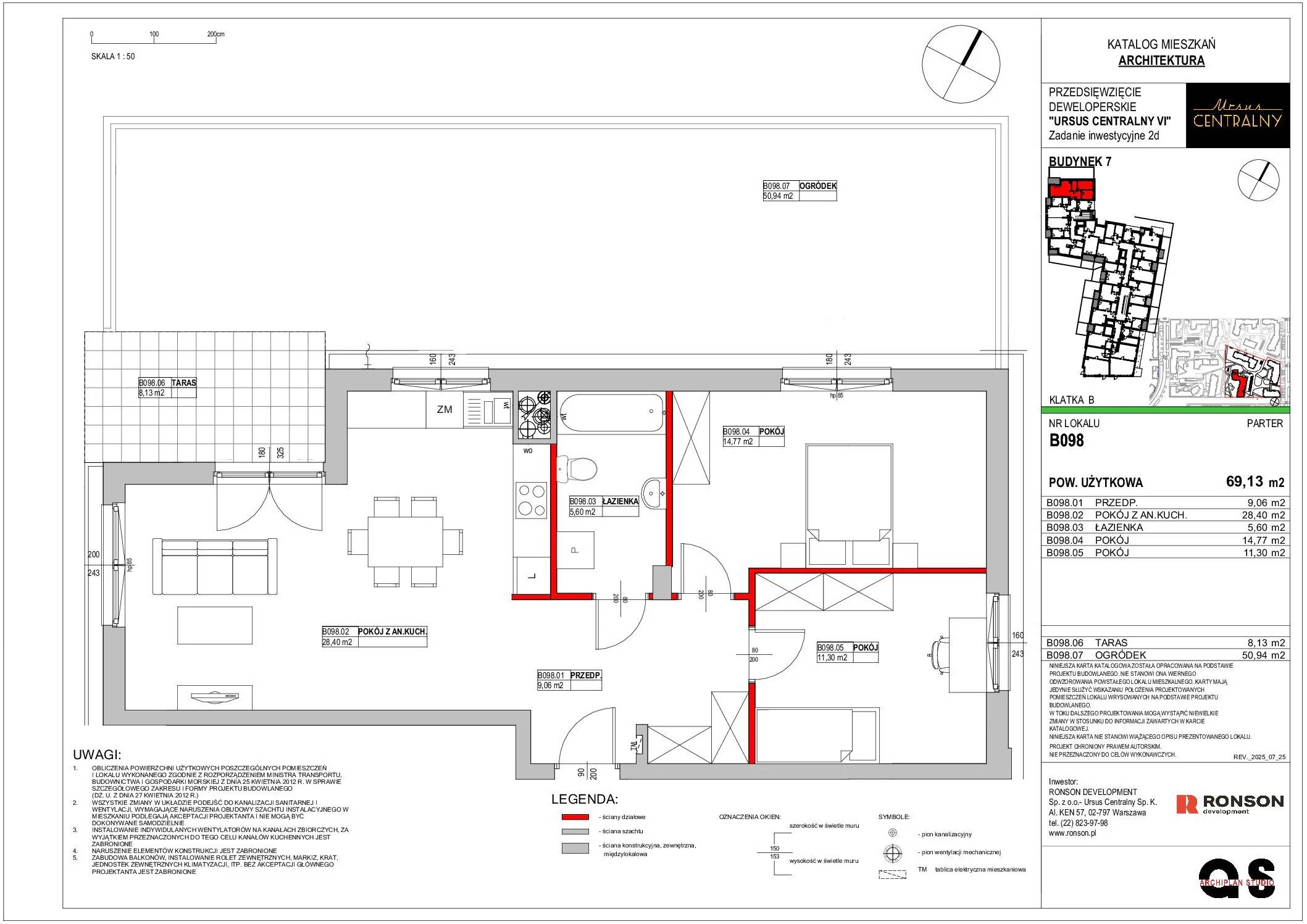 Ursus Centralny – inwestycja Ronson - lokal B098, budynek 7