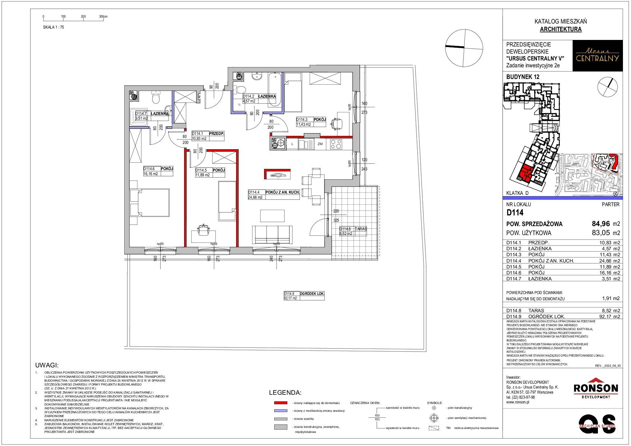 Ursus Centralny – inwestycja Ronson - lokal D114, budynek 12