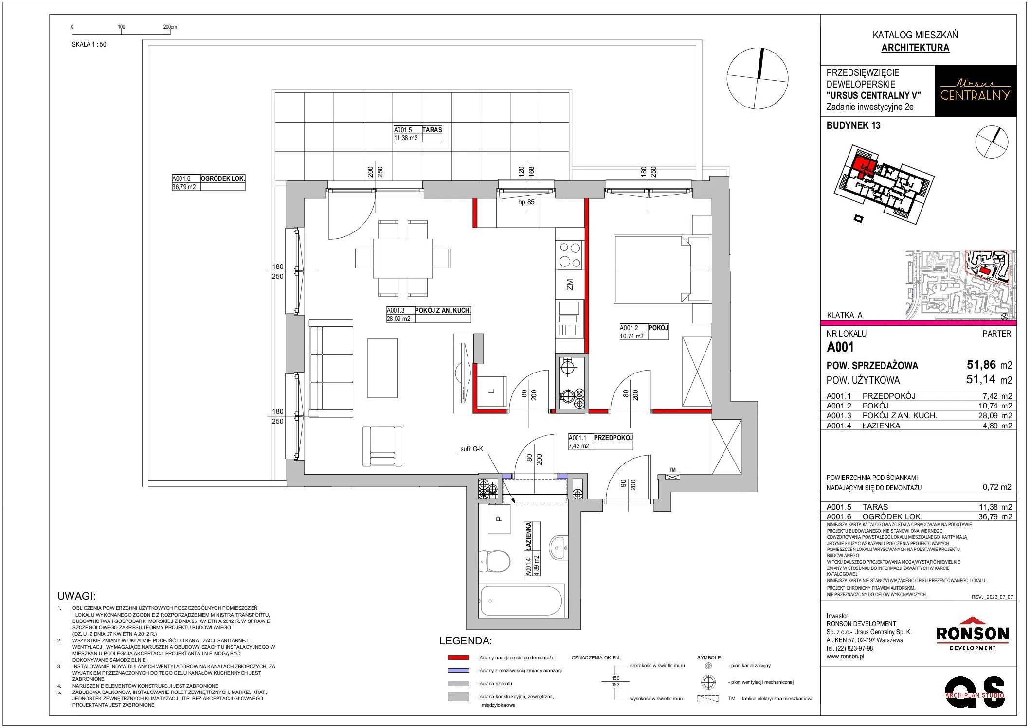 Ursus Centralny – inwestycja Ronson - lokal A001, budynek 13