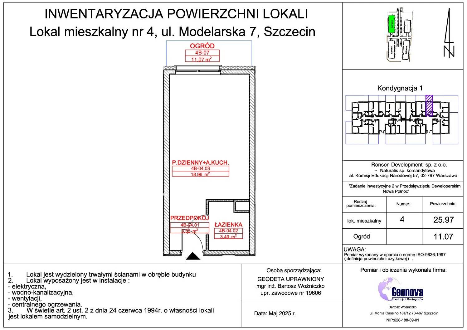 Nowa Północ – inwestycja Ronson - lokal 4B_04, budynek 4