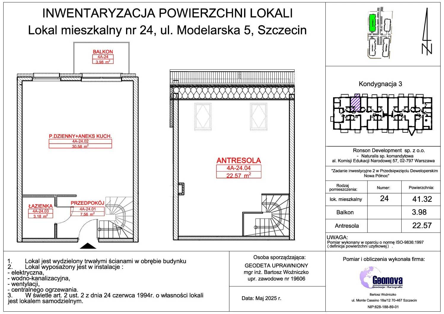 Nowa Północ – inwestycja Ronson - lokal 4A_24, budynek 4
